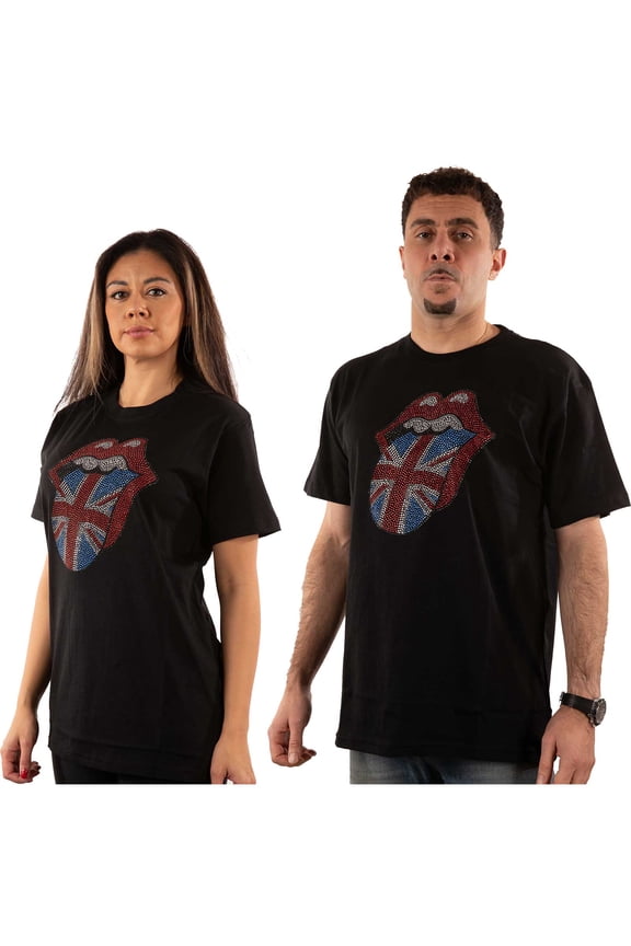 The Rolling Stones Unisex T-Shirt Classic UK (Diamante) (Medium)