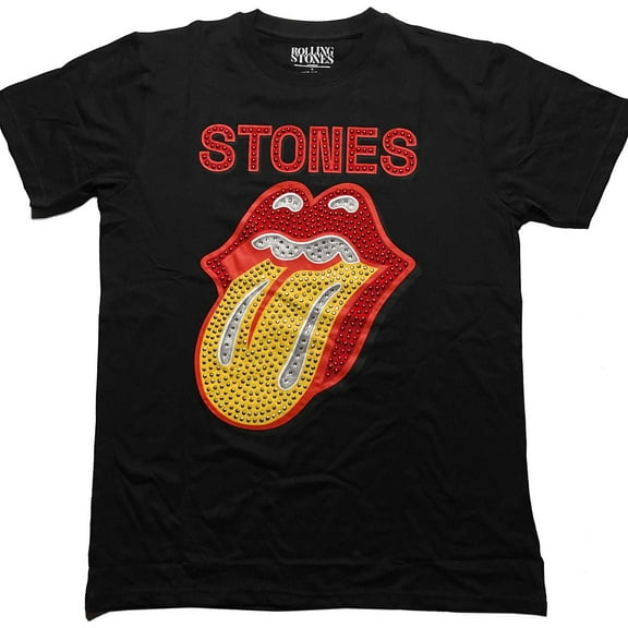 The Rolling Stones Unisex T-Shirt Dia Tongue (Diamante) (Large)