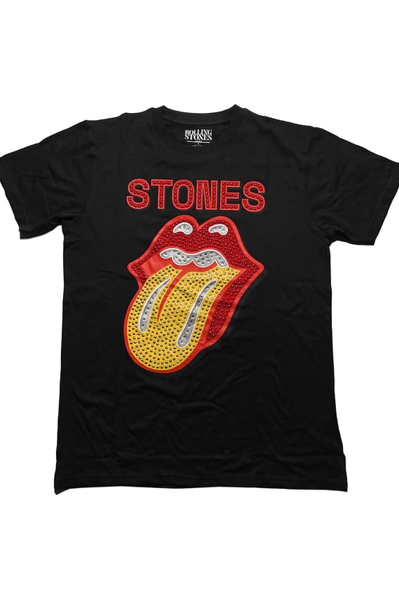 The Rolling Stones Unisex T-Shirt Dia Tongue (Diamante) (Medium)