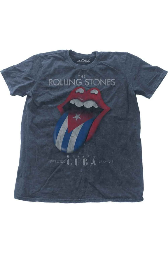 The Rolling Stones Unisex T-Shirt Havana Cuba (Wash Collection) (Small)
