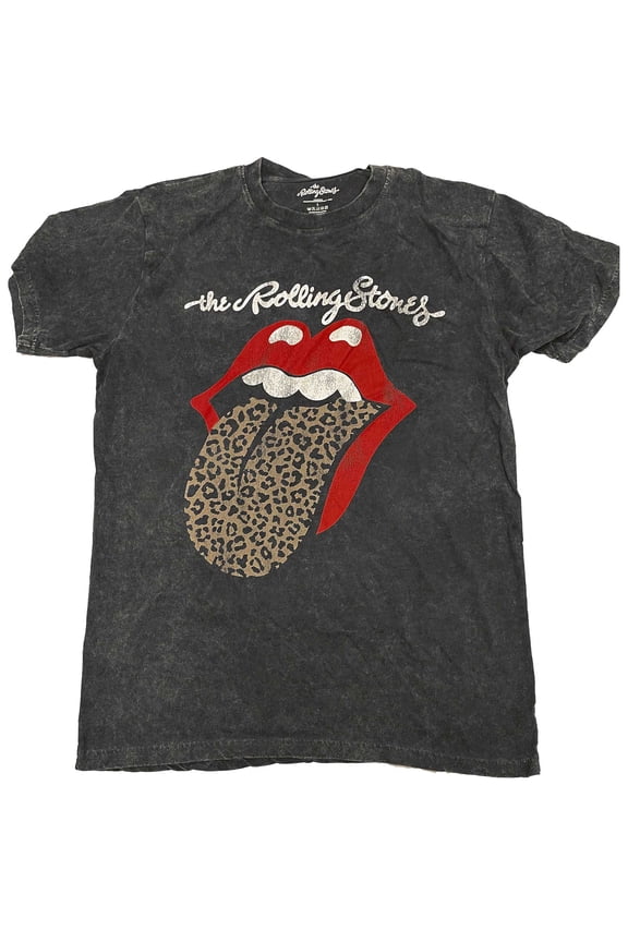 The Rolling Stones Unisex T-Shirt Leopard Tongue (Wash Collection) (Small)