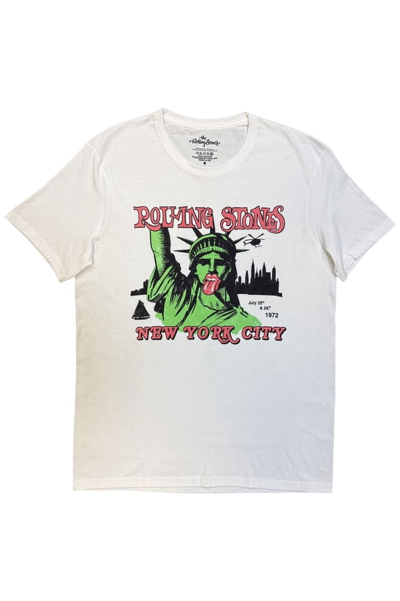 The Rolling Stones Unisex T-Shirt: New York City 1972 (White)
