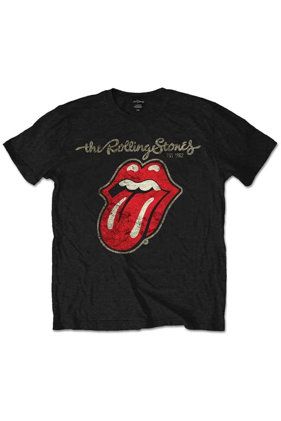 The Rolling Stones Unisex T-Shirt Plastered Tongue (Medium)