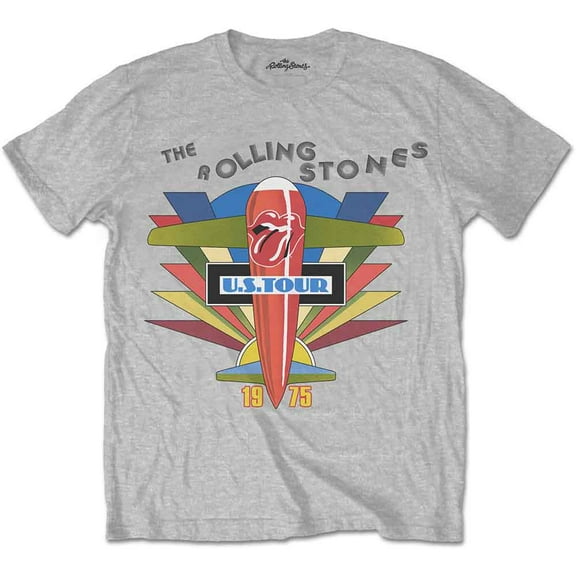 The Rolling Stones Unisex T-Shirt Retro US Tour 1975 (Small)