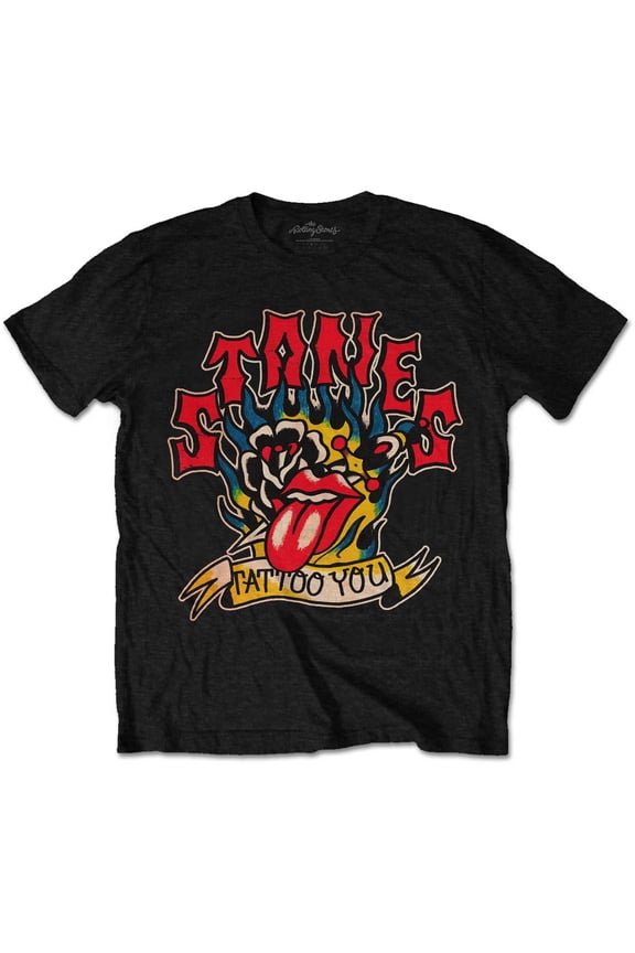 The Rolling Stones Unisex T-Shirt Tattoo You Blue Flames (XX-Large)