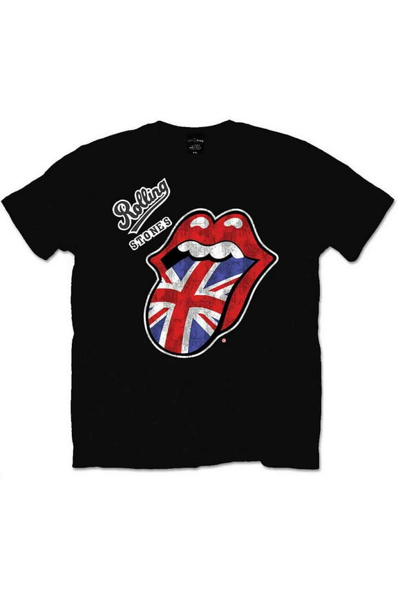 The Rolling Stones Unisex T-Shirt Vintage British Tongue (XX-Large)