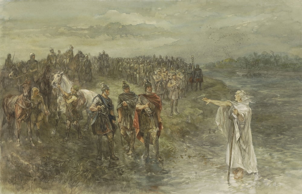 The Roman General Drusus The Germanic And Diviner Canvas Art - (36 x 24)