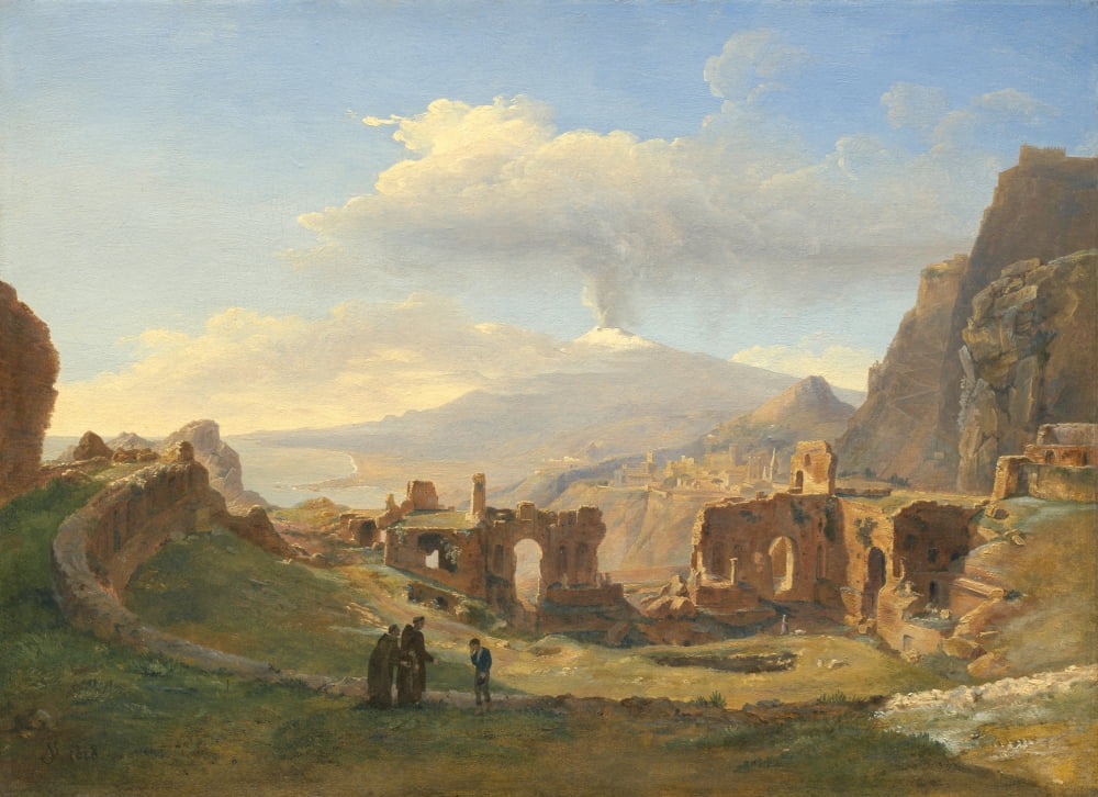 The Roman Theater At Taormina Canvas Art - (24 x 18)