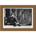 thumbnail image 1 of The Roman antiquities, t. 1, Plate XXVII. The Seven Halls 24x20 Gold Ornate Wood Framed Canvas Art by Piranesi, Giovanni Battista, 1 of 2