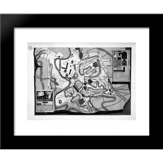 The Roman antiquities, t. 1, Plate XXXVIII 20x24 Framed Art Print by Piranesi...