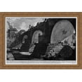 thumbnail image 1 of The Roman antiquities, t. 4, Plate XIII. Cross-section and construction details of Bridge St. Angel etc. 40x28 Large Gold Ornate Wood Framed Canvas Art by Giovanni Battista Piranesi, 1 of 2