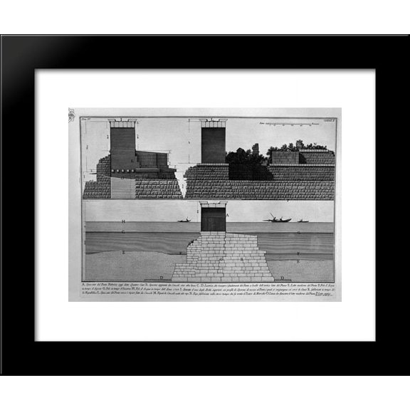 The Roman antiquities, t. 4, Plate XX. Cutaway view of the Bridge of Four Hea...