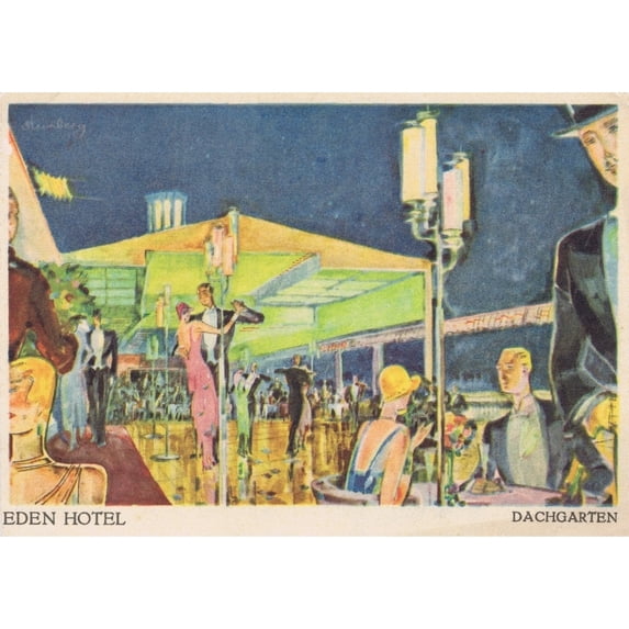 The Roof Garden Of The Eden Hotel Berlin Poster Print By Mary Evans Jazz Age Club Collection