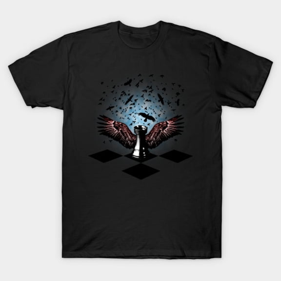 The Rook Chess Piece Tower Castle Defensive Strategy Board Game Symbol Unisex T-Shirt, up to size 3XL.