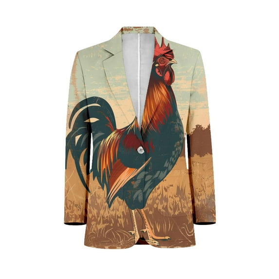 The Rooster Bright Colors Customized Men's Suits full man Shawl Collar Gentleman Suits for Wedding Business