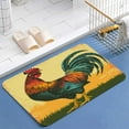 thumbnail image 1 of The Rooster Bright Colors Diatomite Bath Mats Bathroom Absorbent Anti Slip Floor Mat Foot Carpet Quick Dry Shower Toilet Rug Doormat Washable, 1 of 5