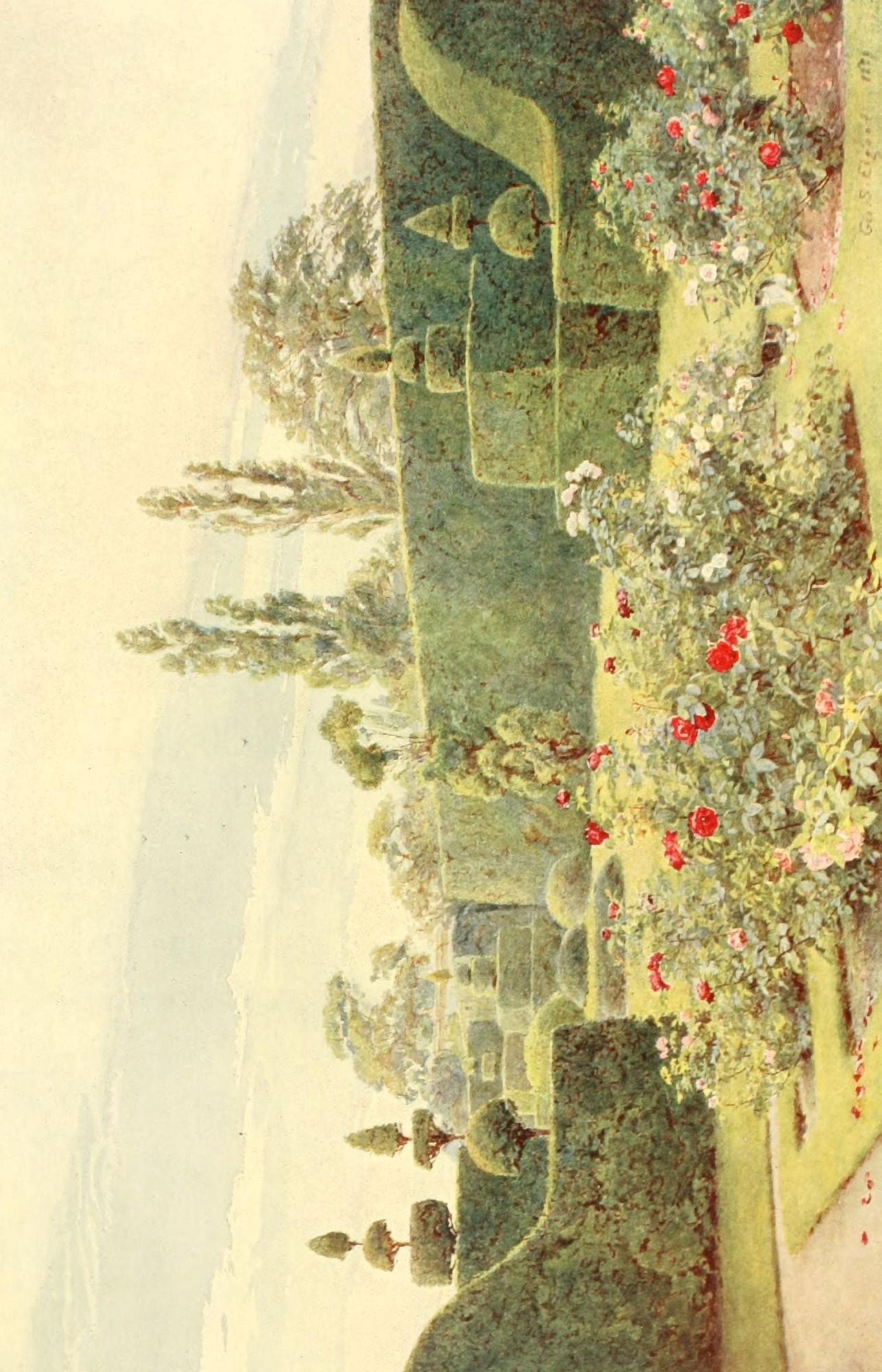 The Rose Garden Canvas Art - George S Elgood (18 x 24)