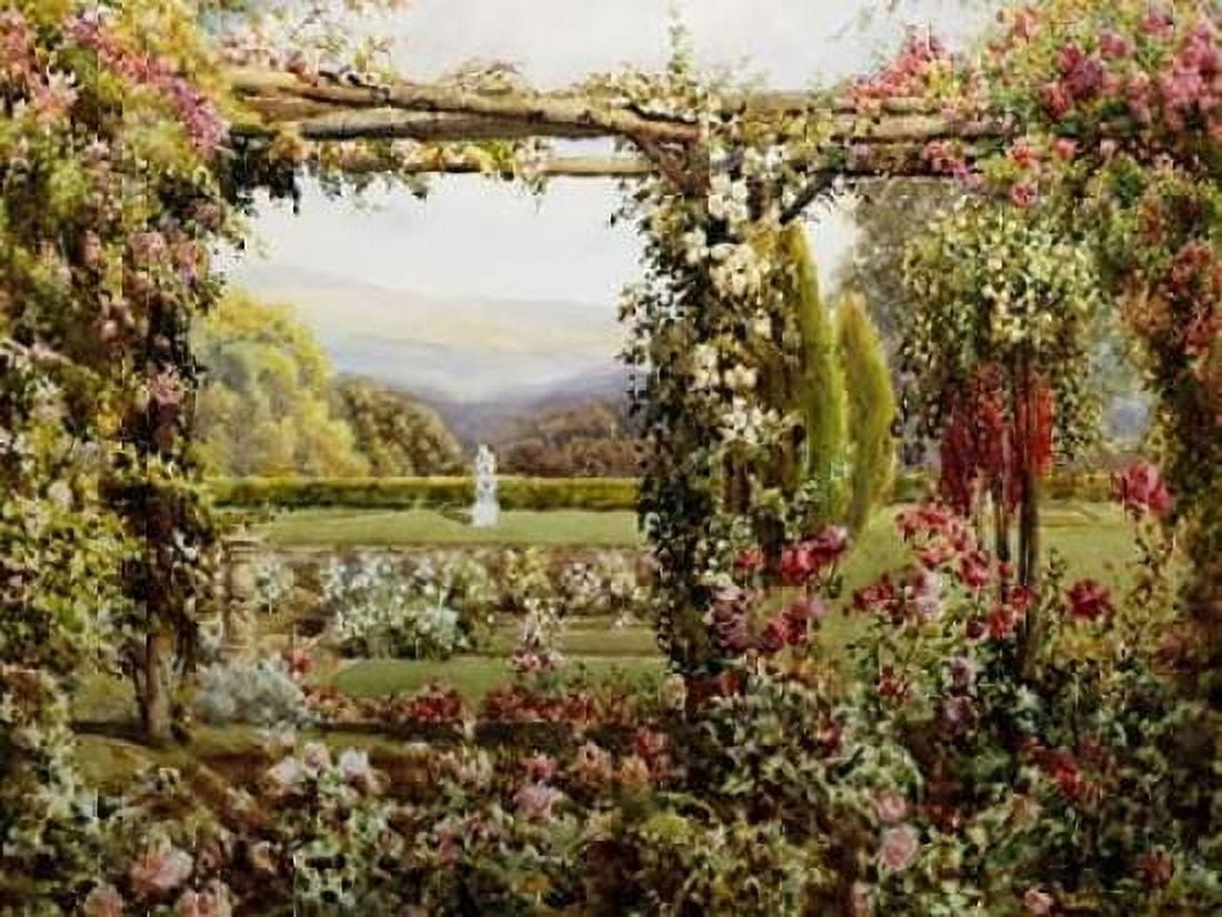 The Rose Garden Canvas Art - Robert Atkinson (22 x 28)