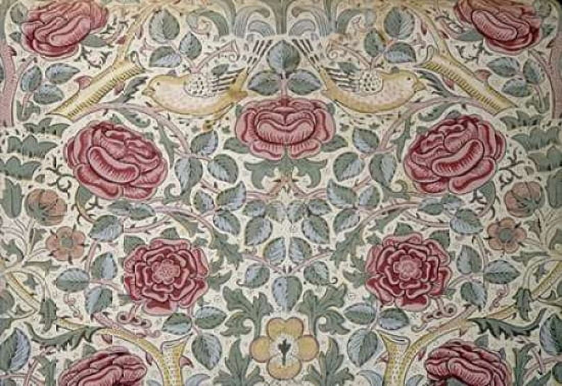 The Rose Pattern Canvas Art - William Morris (20 x 28)