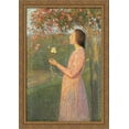 thumbnail image 1 of The Rose Robe 28x40 Large Gold Ornate Wood Framed Canvas Art by Henri Martin, 1 of 2