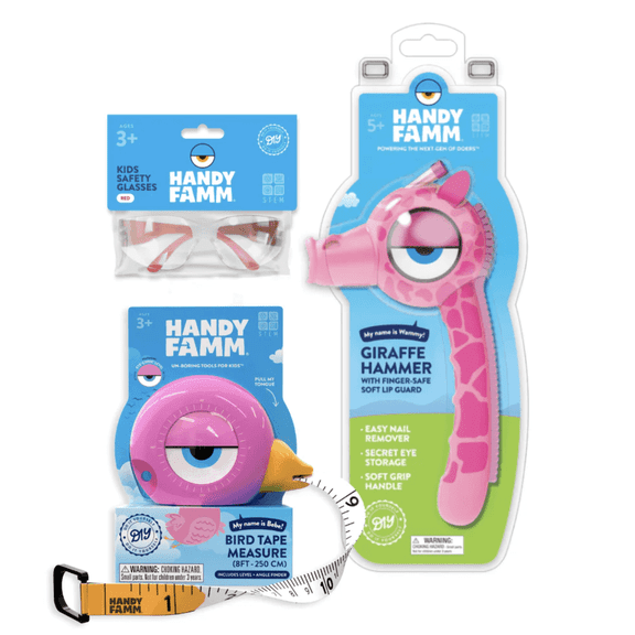 Handy Famm Rosy Builder 3 Piece STEM Kids Tool Set
