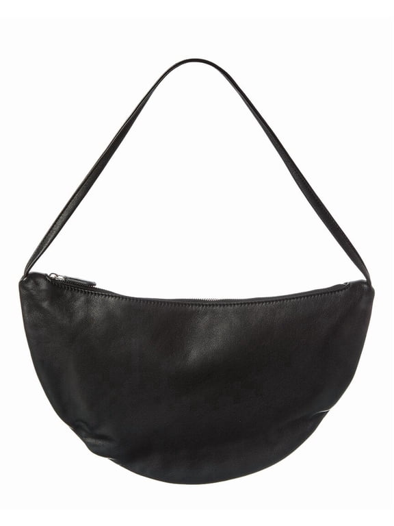 Lizzy Small Leather Hobo Bag, Black