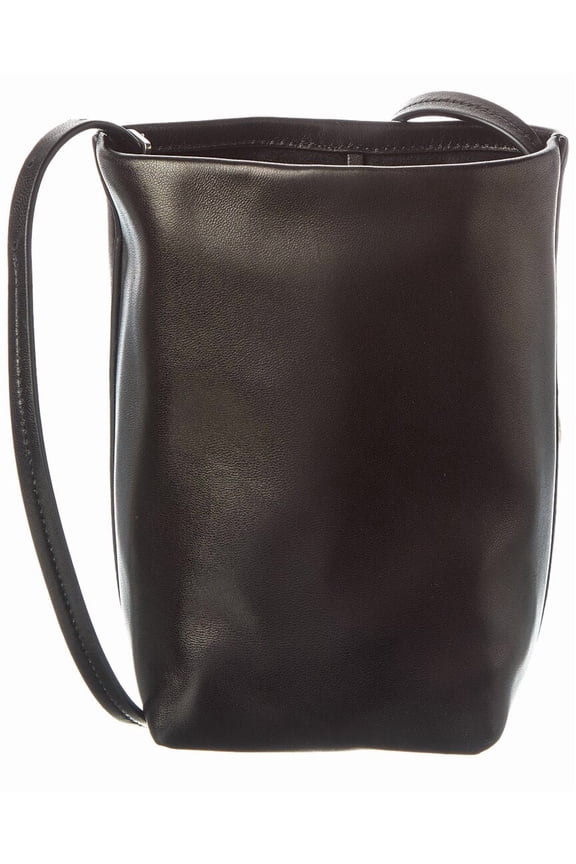 N/S Park Leather Bucket Bag, Black
