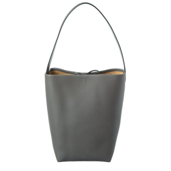 The Row Park N/S Medium Leather Tote, Grey