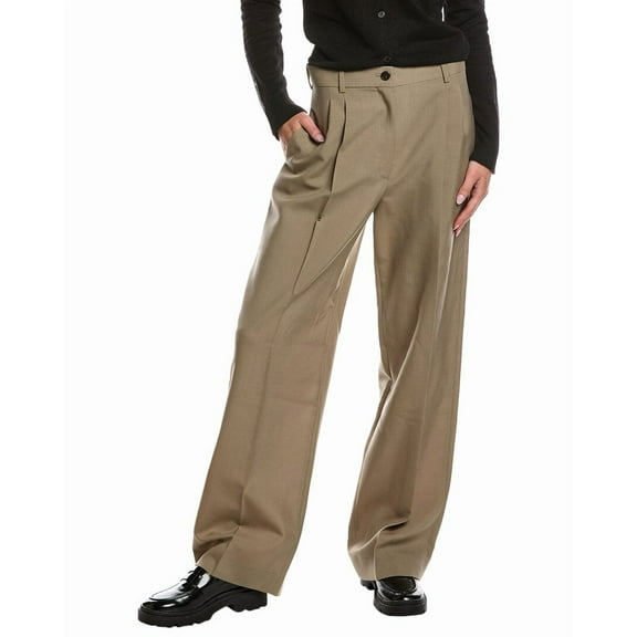 The Row womens  Bogat Wool, Silk, & Mohair-Blend Pant, 8, Green