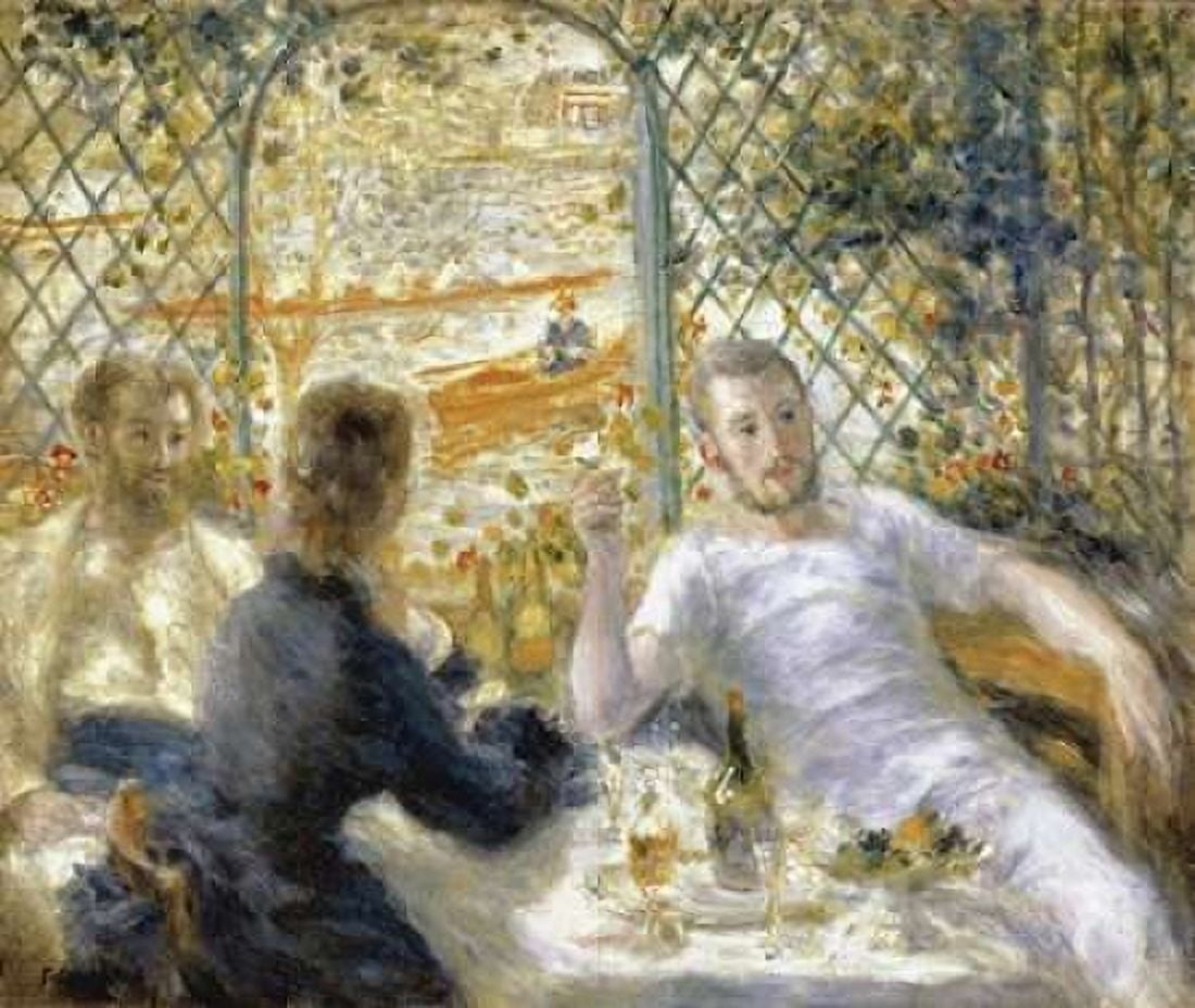 The Rowers Lunch Canvas Art - Pierre-Auguste Renoir (24 x 24)