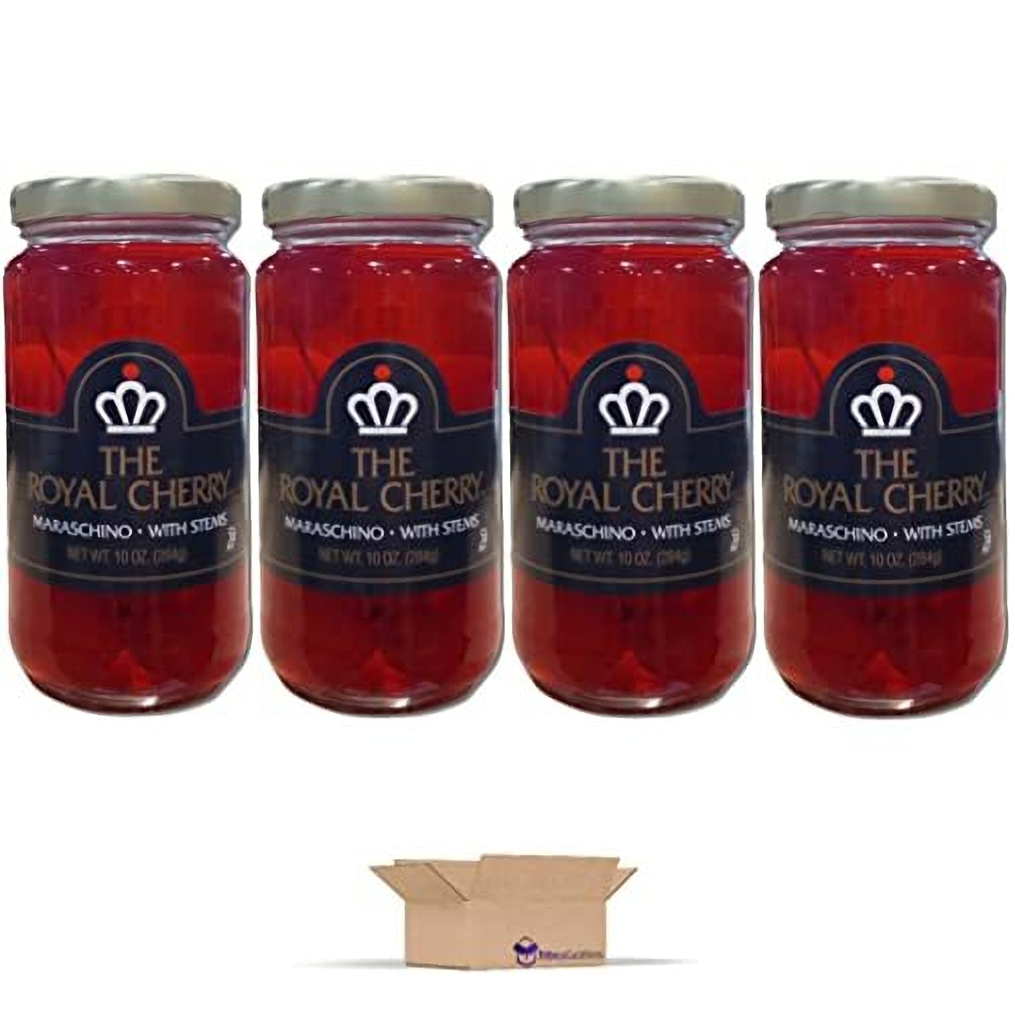 The Royal Cherry Maraschino Cherries With Stems Value Pack 10 Oz Jar Pack Of 4