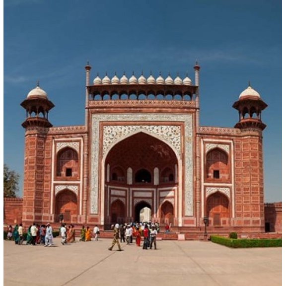 The Royal Gate Taj Mahal Agra India Canvas Art - Brent Bergherm DanitaDelimont (28 x 29)