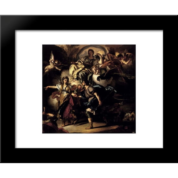 The Royal Hunt of Dido and Aeneas 20x24 Framed Art Print by Francesco Solimena