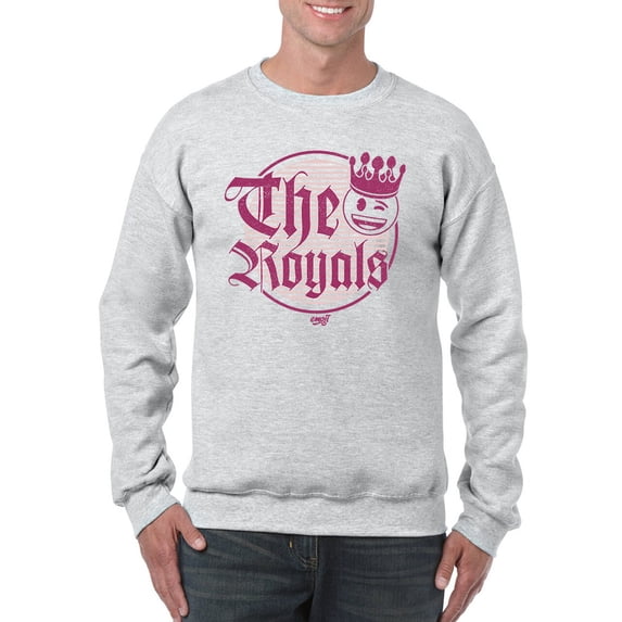 The Royals - Retro Gothic Crown Emoji Graphic Men's Sweatshirt