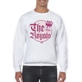 thumbnail image 1 of The Royals - Retro Gothic Crown Emoji Graphic Men's Sweatshirt, 1 of 4