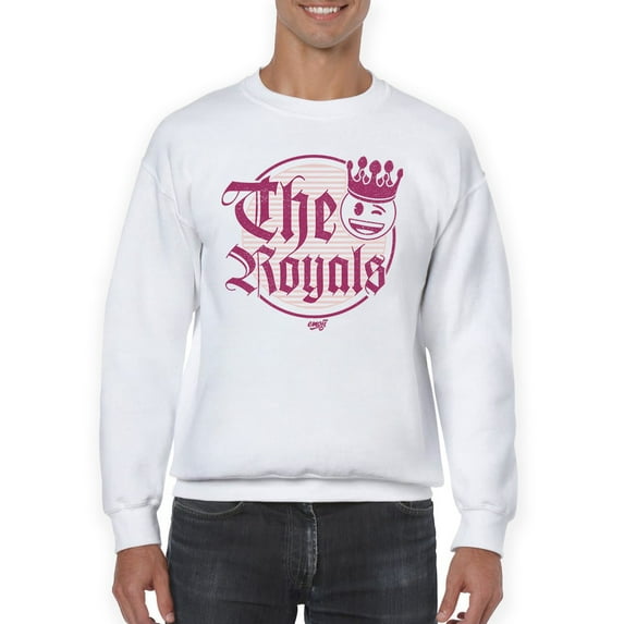 The Royals - Retro Gothic Crown Emoji Graphic Men's Sweatshirt