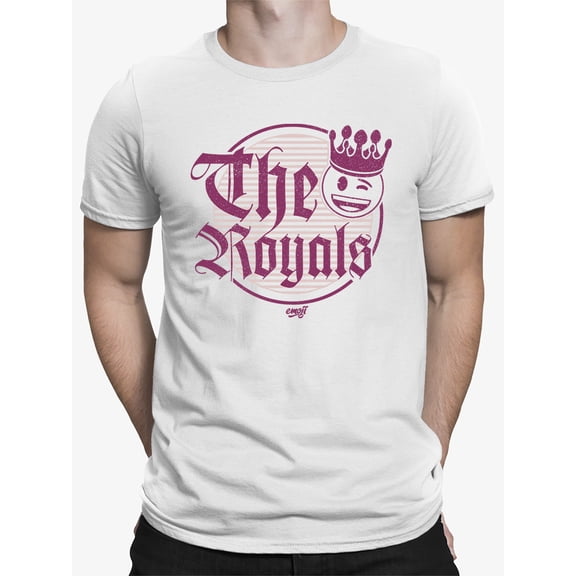 The Royals - Retro Gothic Crown Emoji Graphic Men's T-shirt