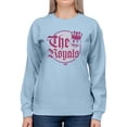 thumbnail image 1 of The Royals - Retro Gothic Crown Emoji Graphic Women's Sweatshirt, 1 of 4