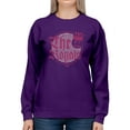 thumbnail image 1 of The Royals - Retro Gothic Crown Emoji Graphic Women's Sweatshirt, 1 of 4