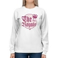thumbnail image 1 of The Royals - Retro Gothic Crown Emoji Graphic Women's Sweatshirt, 1 of 4