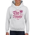 thumbnail image 1 of The Royals - Retro Gothic Crown Emoji Graphic Youth's Hoodie, 1 of 4