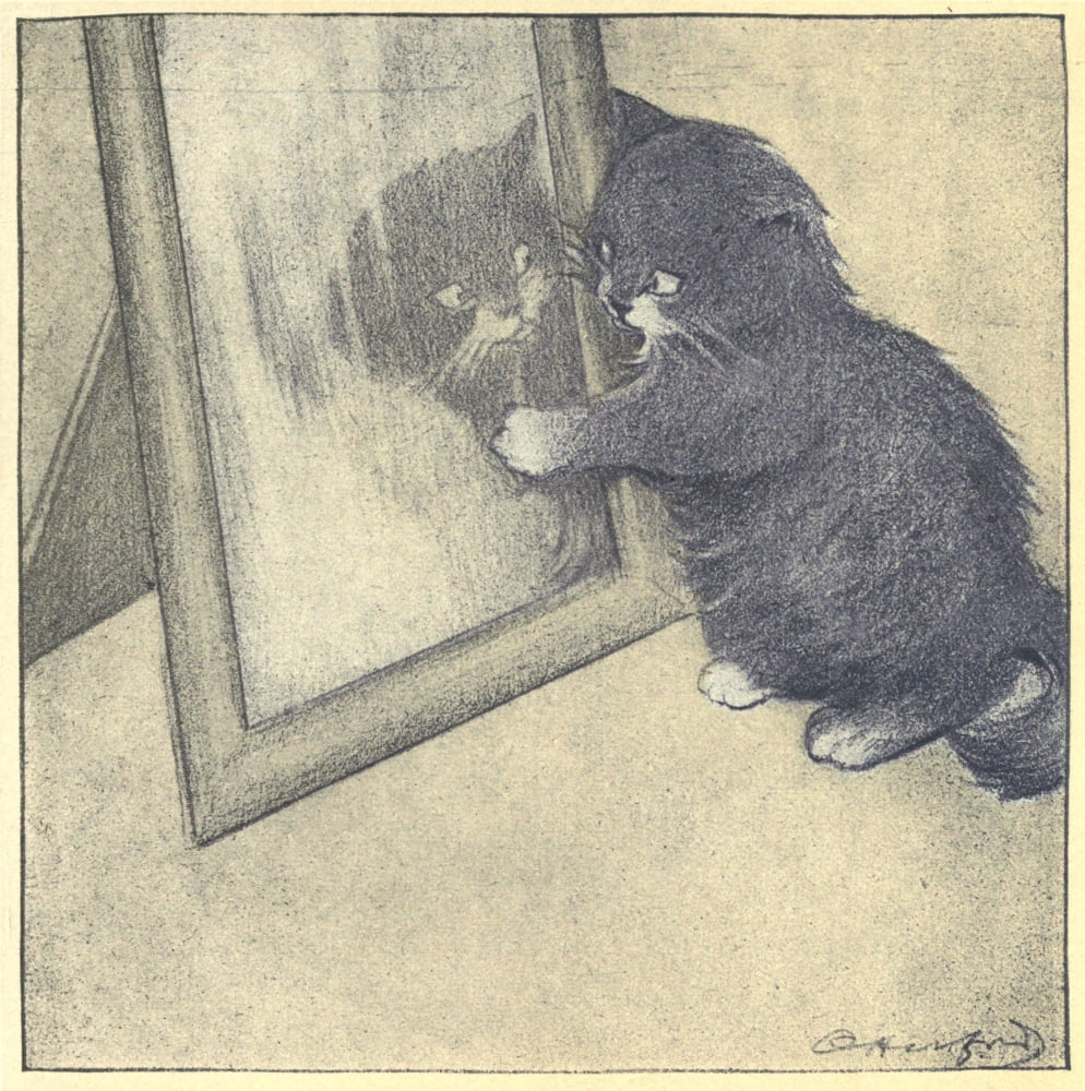The Rubaiyat of a Persian Kitten 1906 Double-trouble Canvas Art - Oliver Herford (18 x 24)