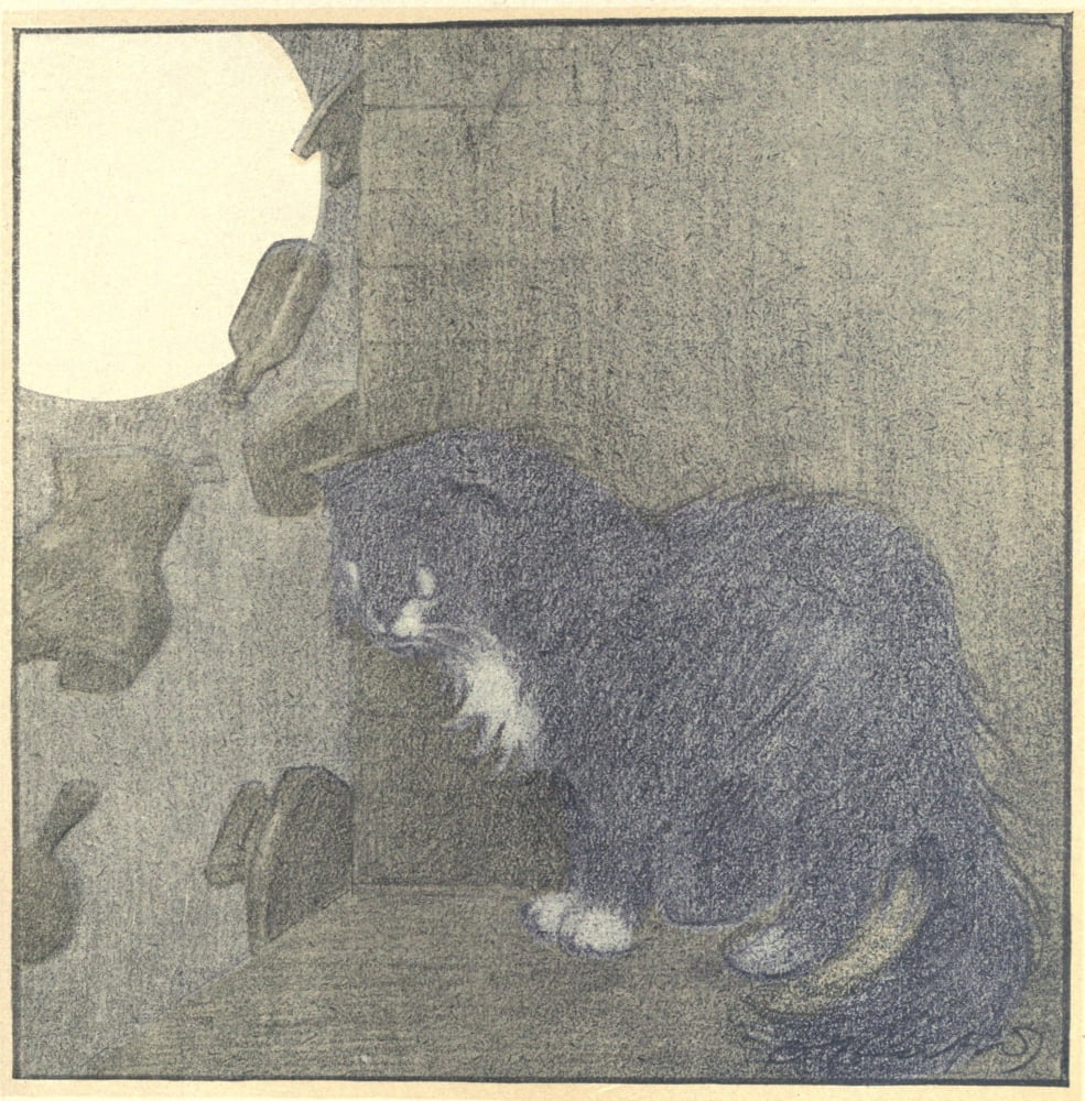 The Rubaiyat of a Persian Kitten 1906 In the dark Canvas Art - Oliver Herford (18 x 24)