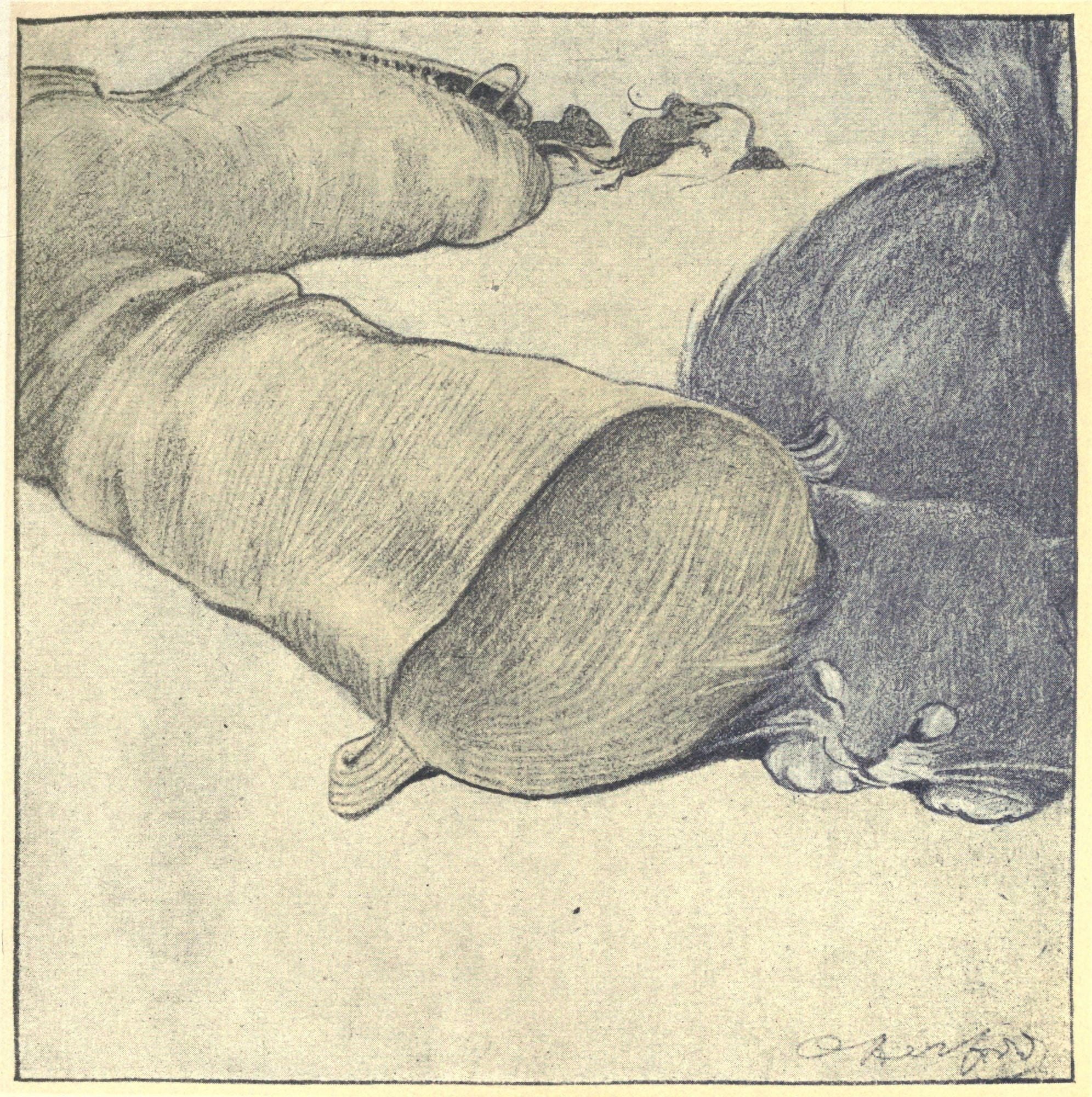 The Rubaiyat of a Persian Kitten 1906 Welly boot Canvas Art - Oliver Herford (18 x 24)