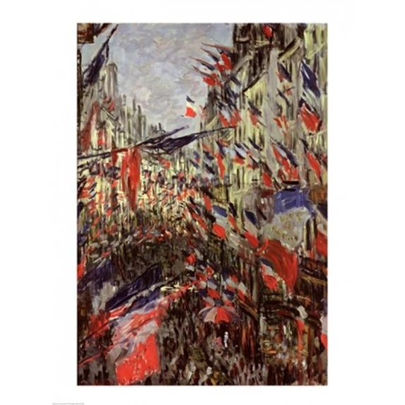 The Rue Saint-Denis Celebration of June 30 1878 Poster Print by Claude Monet - 24 x 36 in. - Large