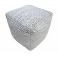 thumbnail image 1 of The Rug Decor TRD109 18 in. Viscose Hand Knitted Chevron Pattern Pouf, Blue, 1 of 11
