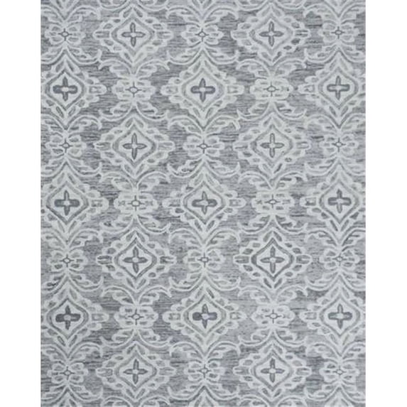The Rug Decor TRD6374A58 5 x 8 in. Floral Hand Hooked Area Rug, Beige & Gray
