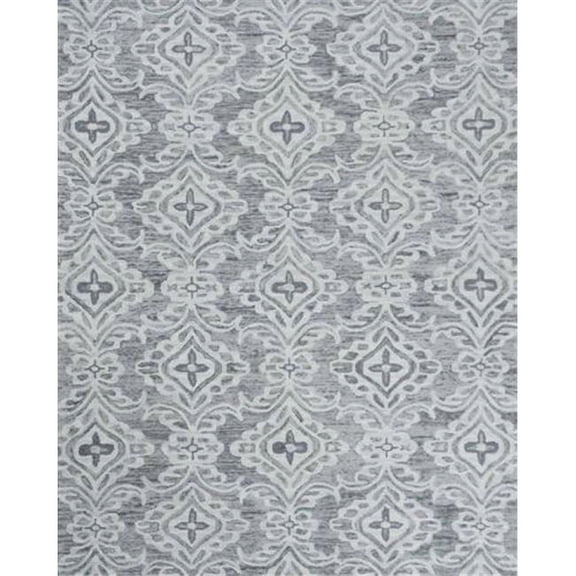 The Rug Decor TRD6374A811 8 x 11 in. Floral Hand Hooked Area Rug, Beige & Gray