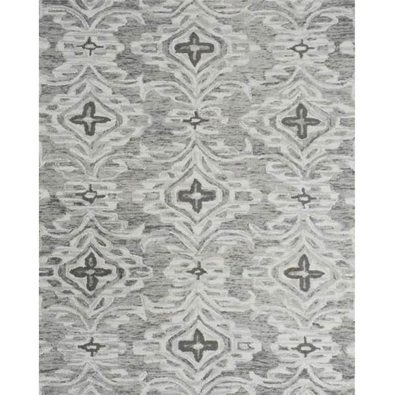 The Rug Decor TRD6374C58 5 x 8 in. Floral Hand Hooked Area Rug, Beige & Gray