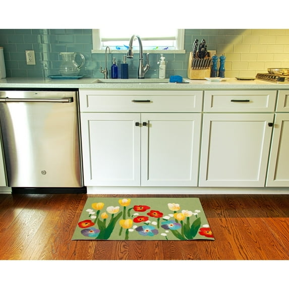 The Rug Department Liora Manne Illusions Le Jardin Indoor Outdoor Mat Green